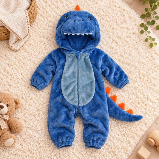 Blue Dinosaur Plush Onesie