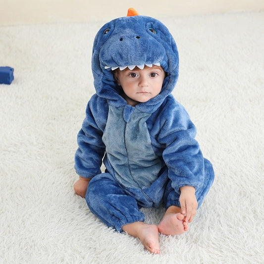 Blue Dinosaur Plush Onesie